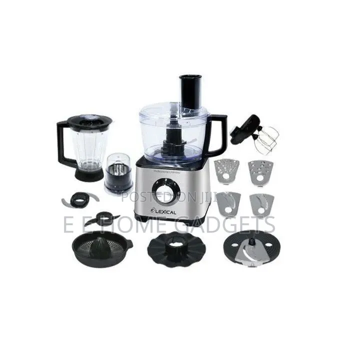 Lexical 800W Food Processor With 1.75L Juice 1.2L Blender Jars
