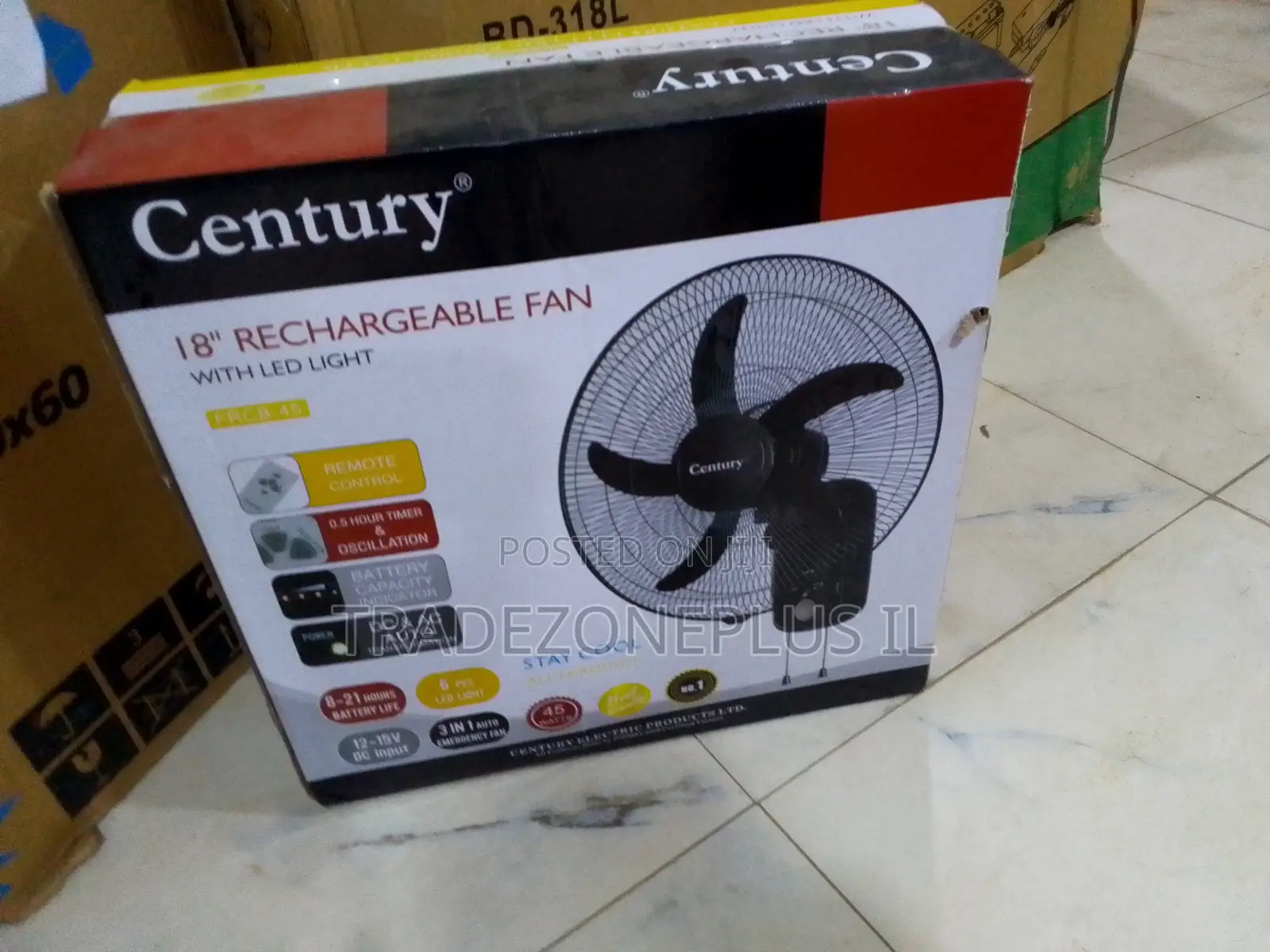 Century 45W Fan With Built in LED Lights