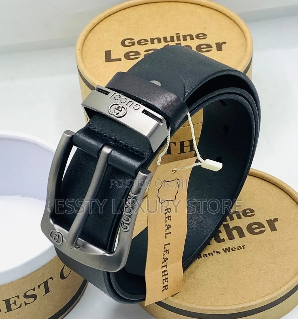 Pure Leather Gucci Waist Belt Dark Brown