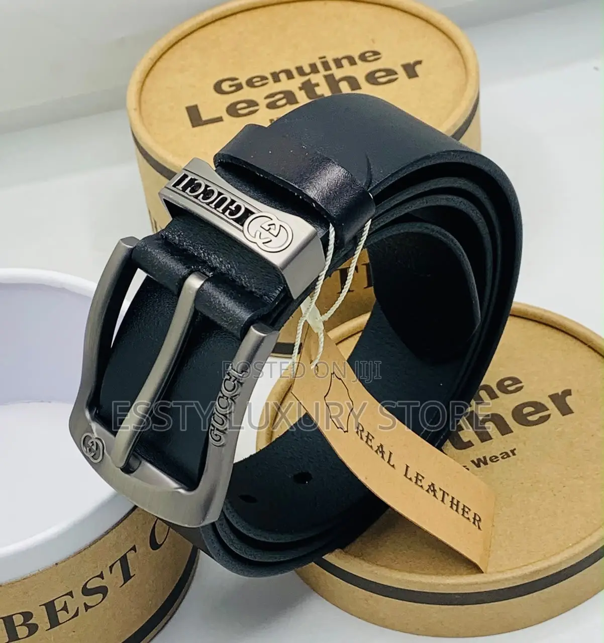 Pure Leather Gucci Waist Belt Dark Brown