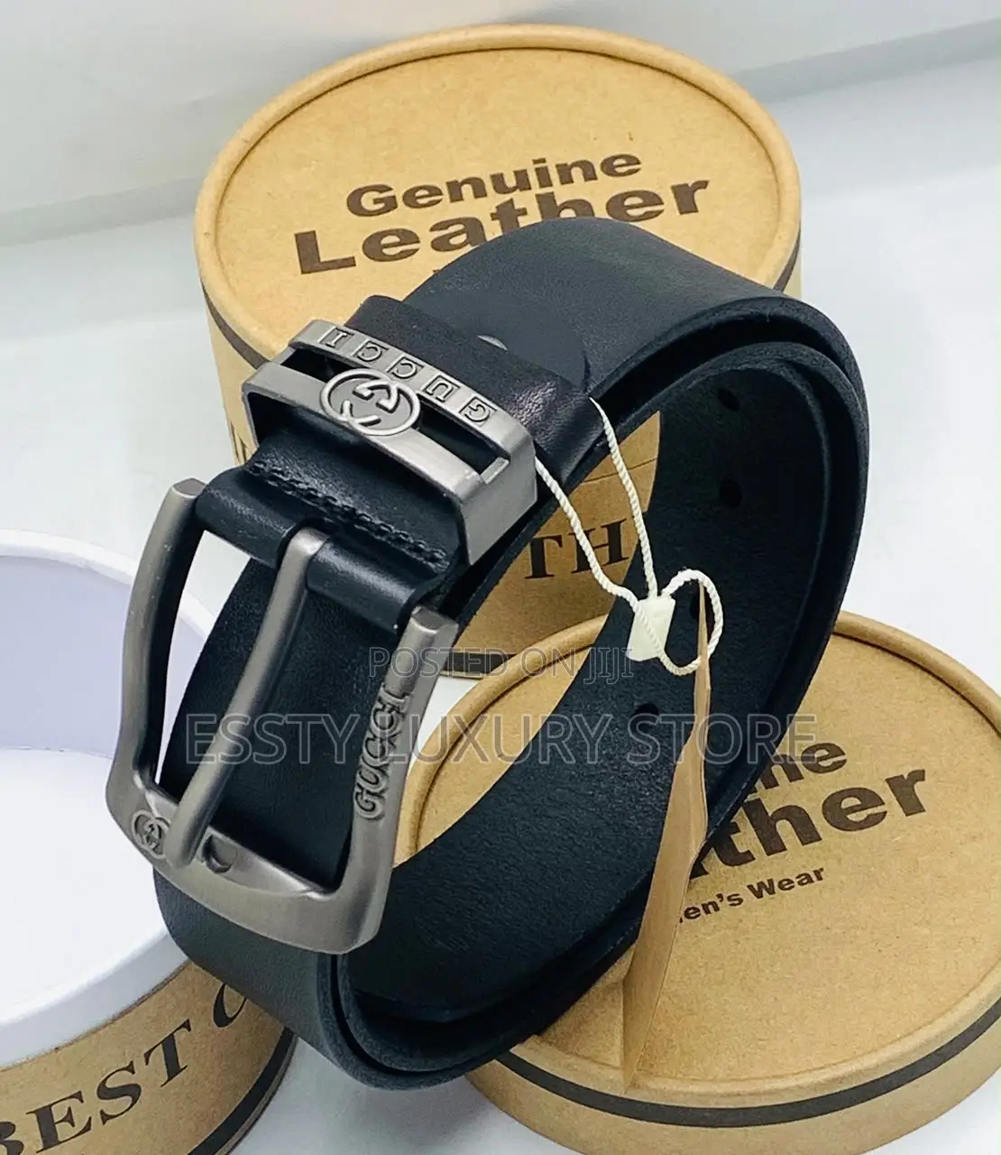 Pure Leather Gucci Waist Belt Dark Brown