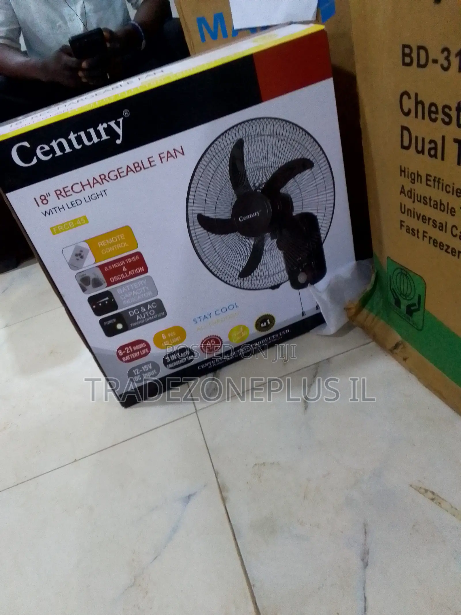 Century 45W Home Cooling Rechargeable Fan