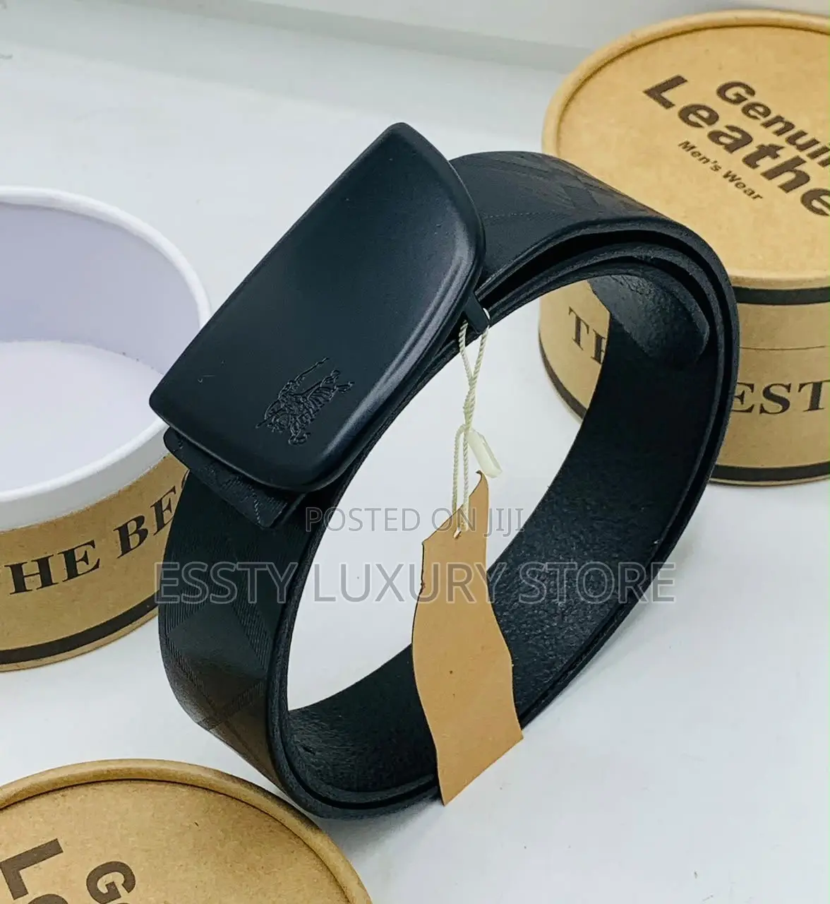 Burberry Pure Leather Brown Leather Unisex Waist Belt