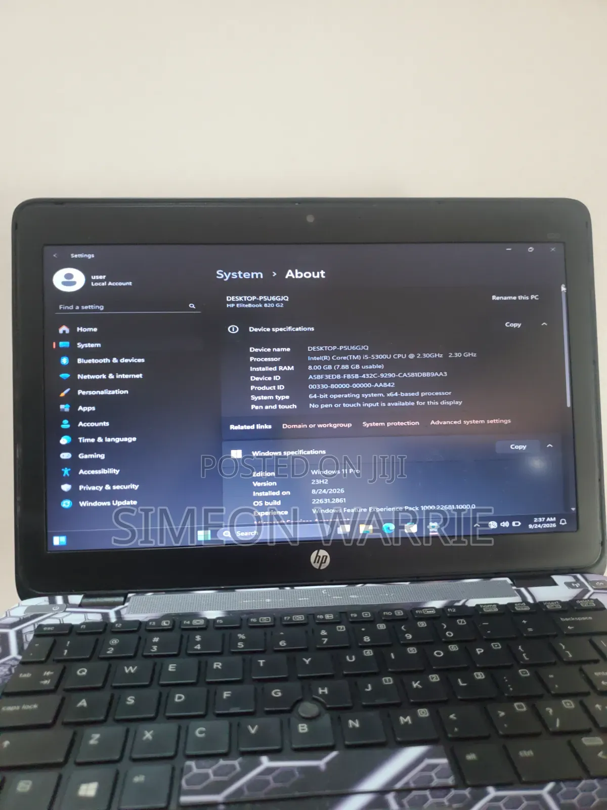 Laptop HP EliteBook 820 G2 8GB Intel Core i5 HDD 350GB