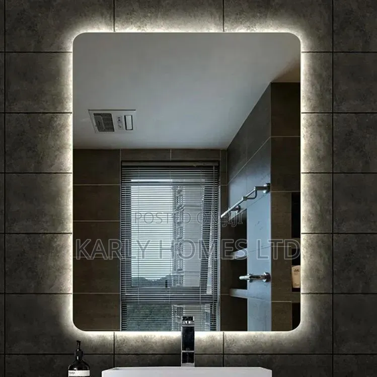 Cabinet Bluetooth Led Mirror With Stainless Shelves Double