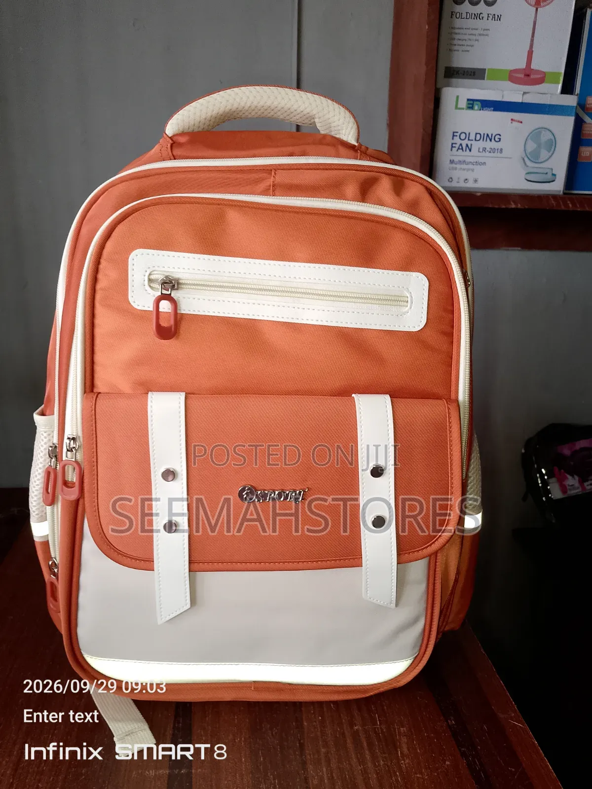 Orange School Bag
