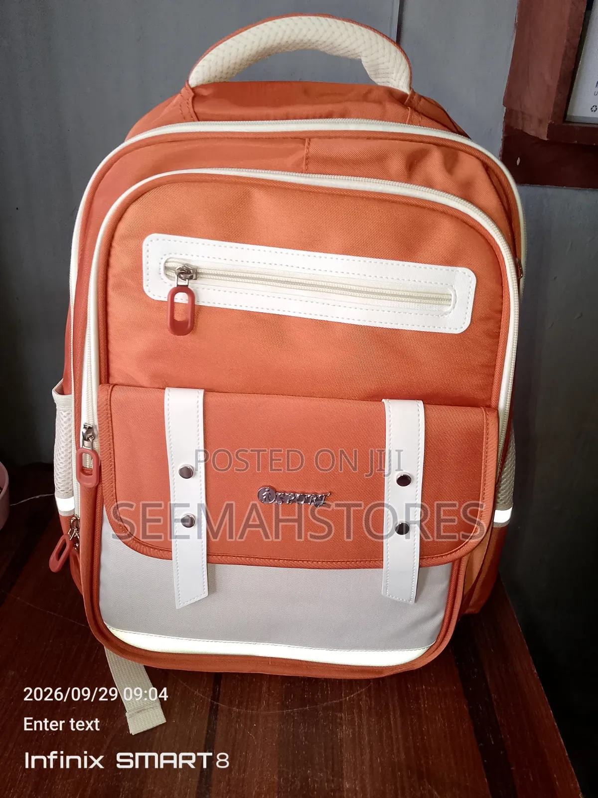 Orange School Bag
