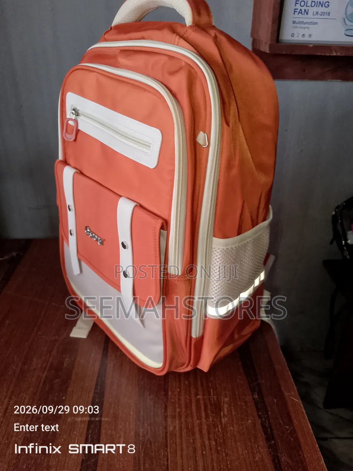 Orange School Bag