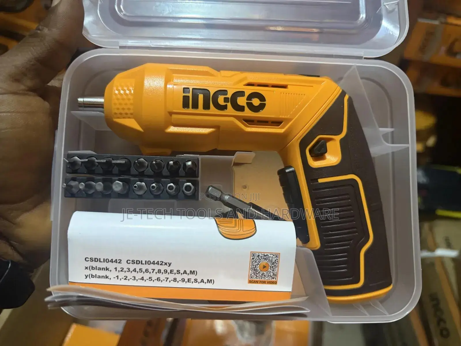 INGCO CSDLI0442 4V Lithium-Ion Cordless Screwdriver Set.