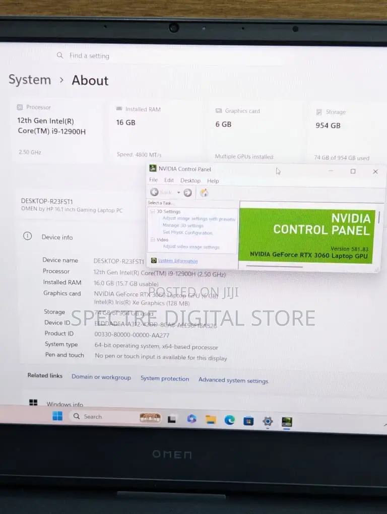 Laptop HP Omen 16 16GB Intel Core i9 SSD 1T