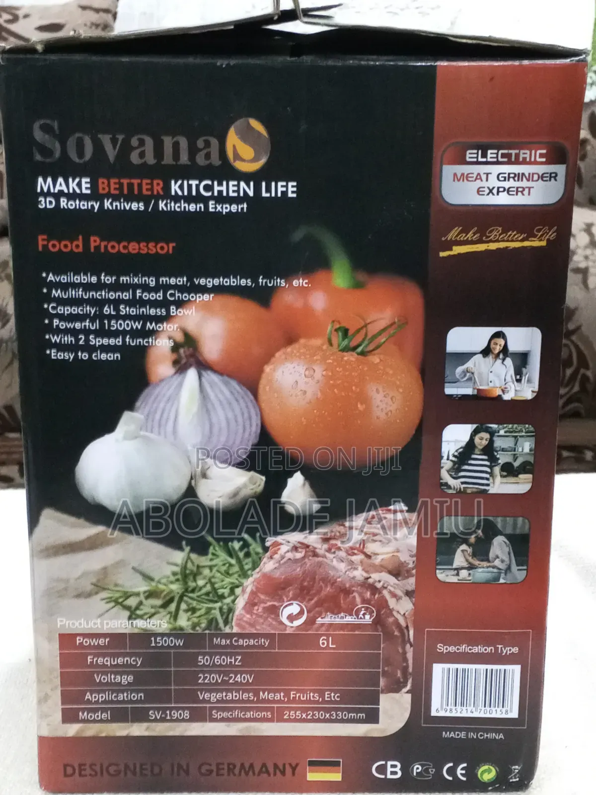 Brand New Sovana Yam Pounding Machine /Meat Grinder Expert 6L Capacity