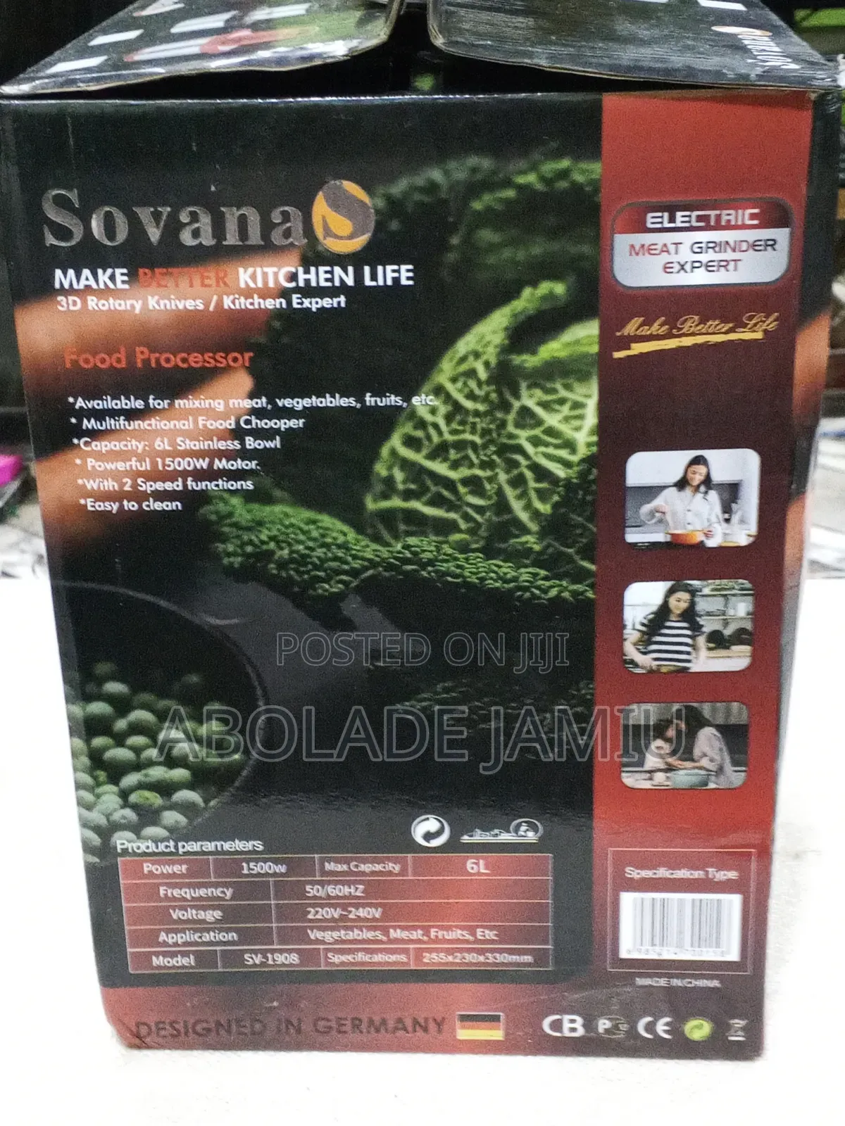 Brand New Sovana Yam Pounding Machine /Meat Grinder Expert 6L Capacity