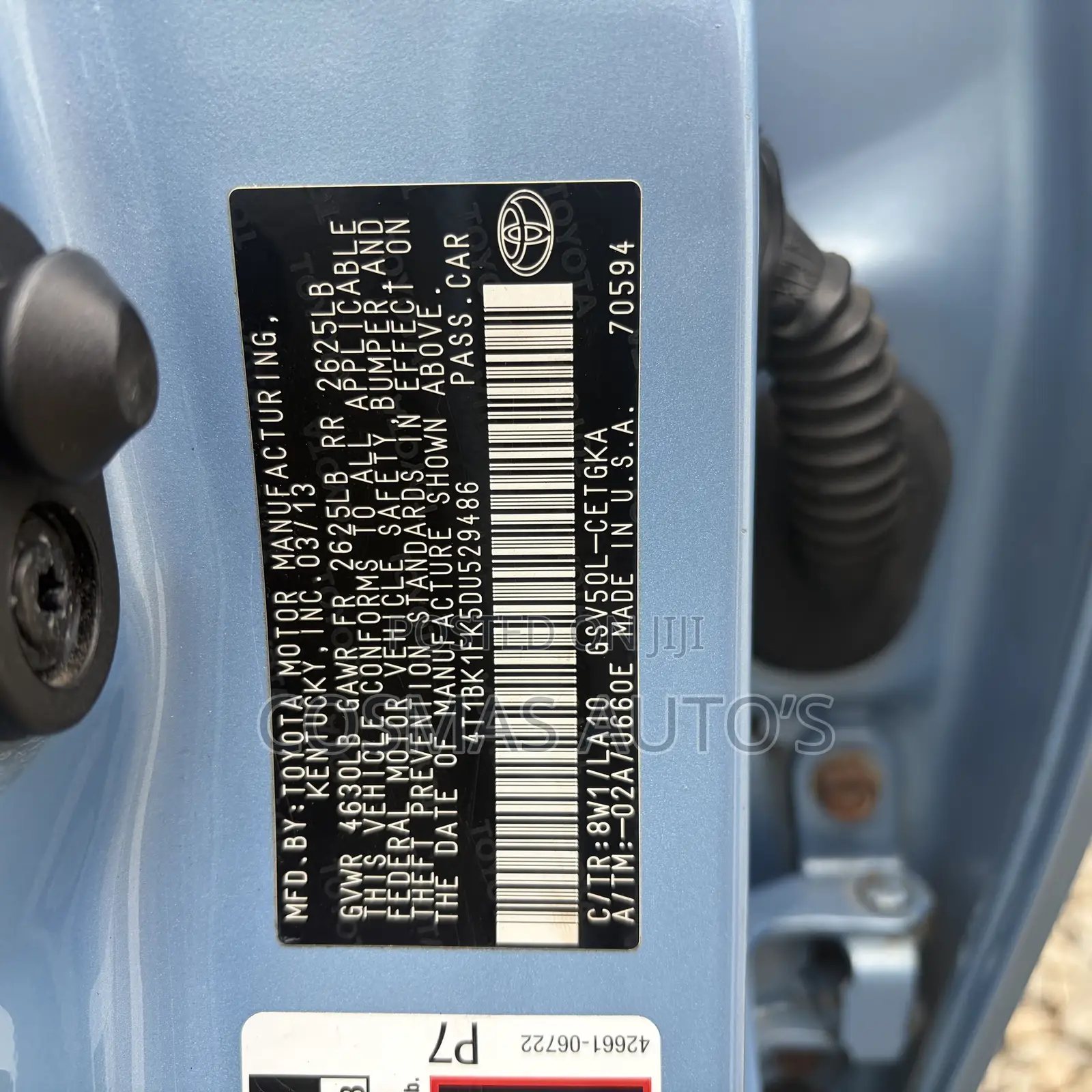 Toyota Camry XLE 4dr Sedan (2.5L 4cyl 6A) 2013 Blue