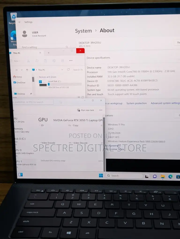 Laptop Dell XPS 15 9510 32GB Intel Core i9 SSD 1T