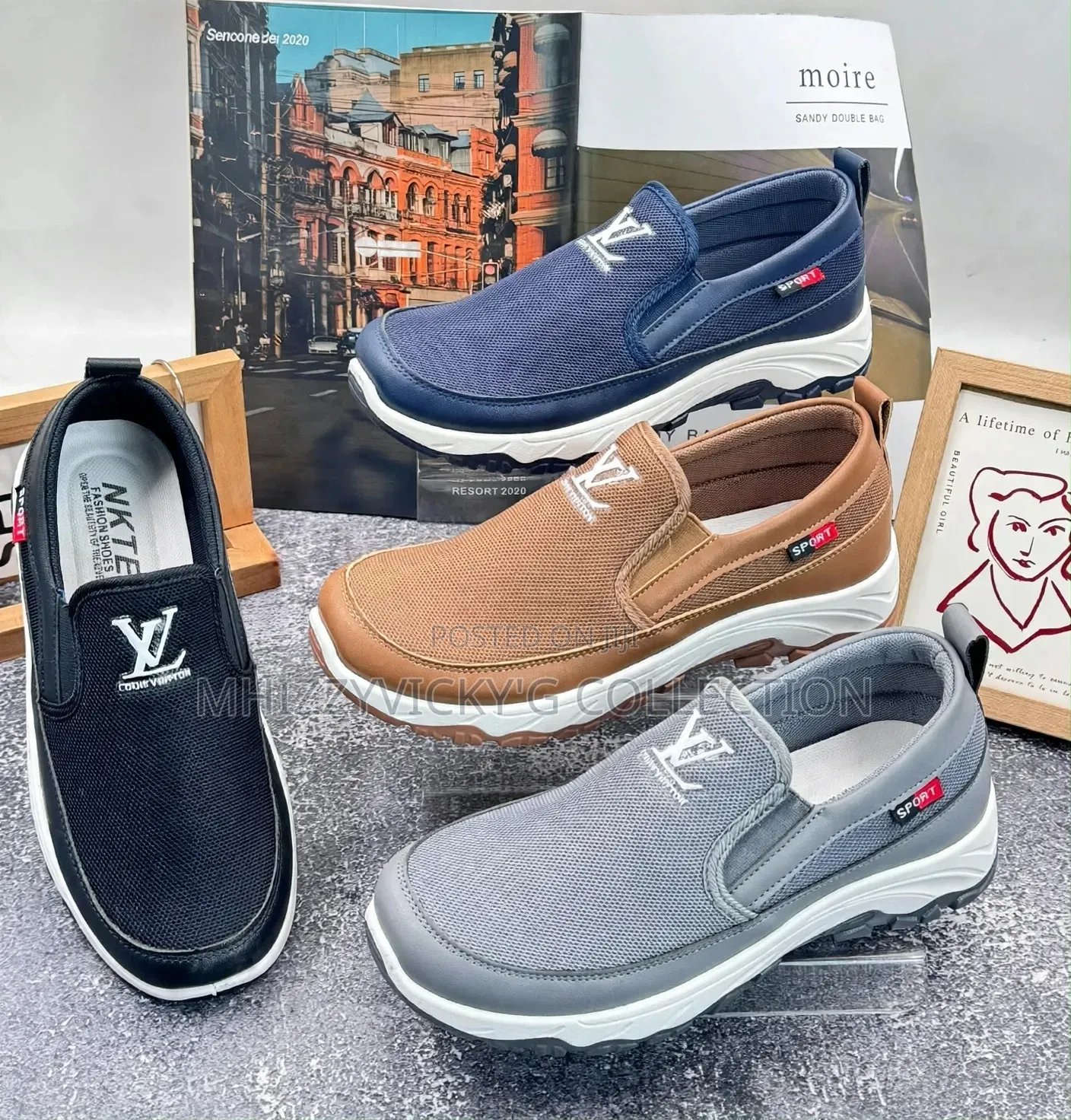 Men's Breathable Mesh Slip-on Loafer Sneakers