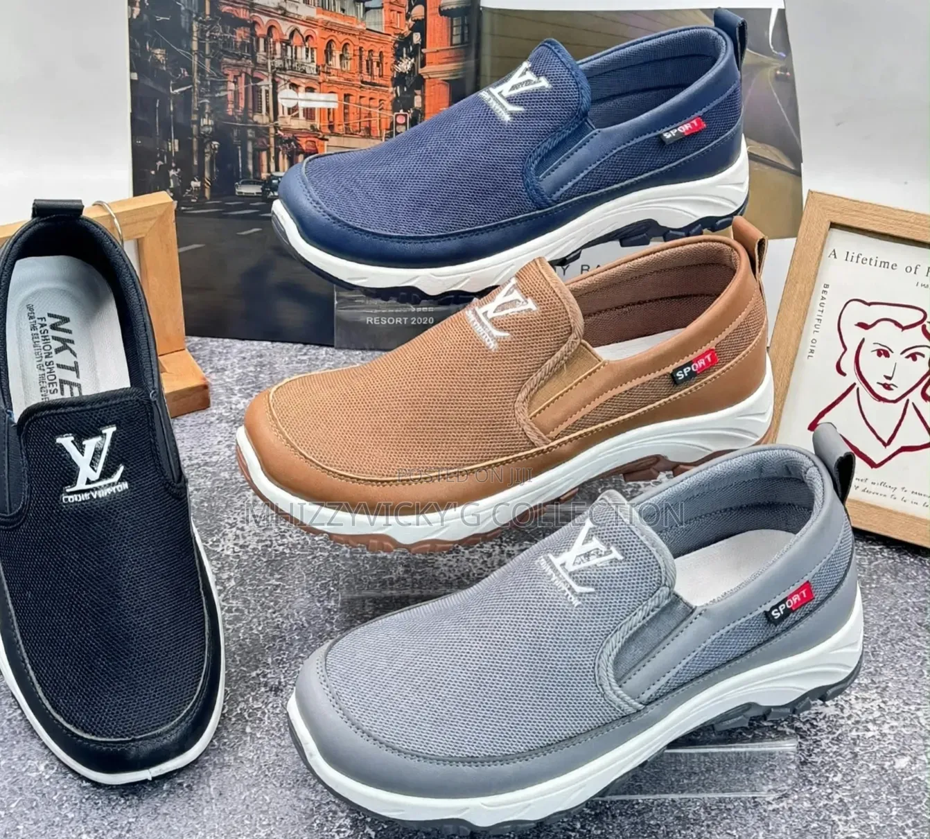 Men's Breathable Mesh Slip-on Loafer Sneakers