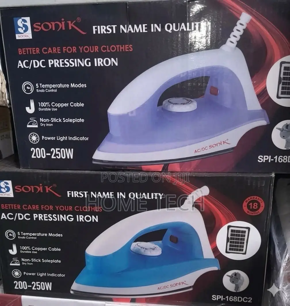SONIK 250W AC/DC Inverter-Friendly Solar Dry Pressing Iron