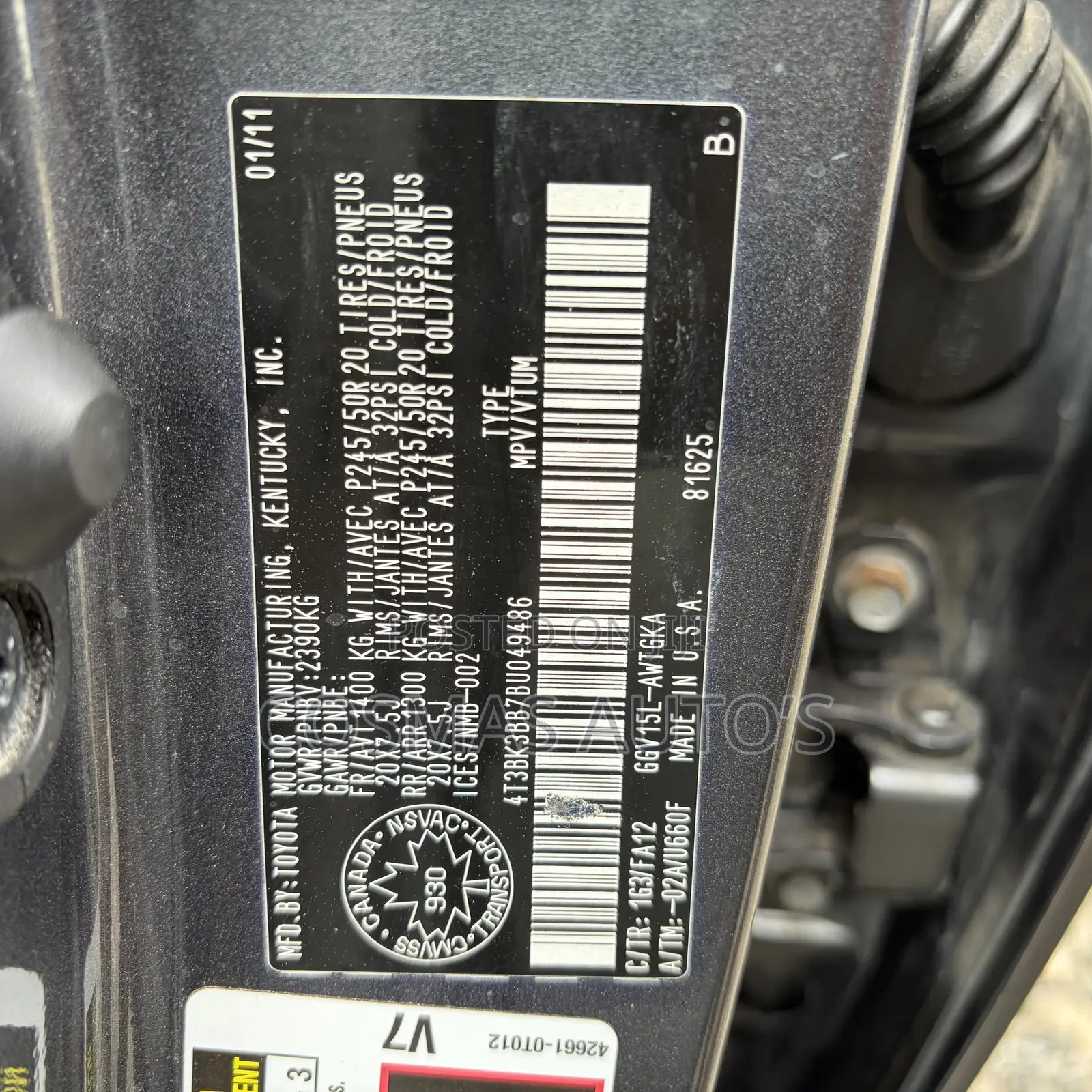 Toyota Venza AWD 2011 Gray
