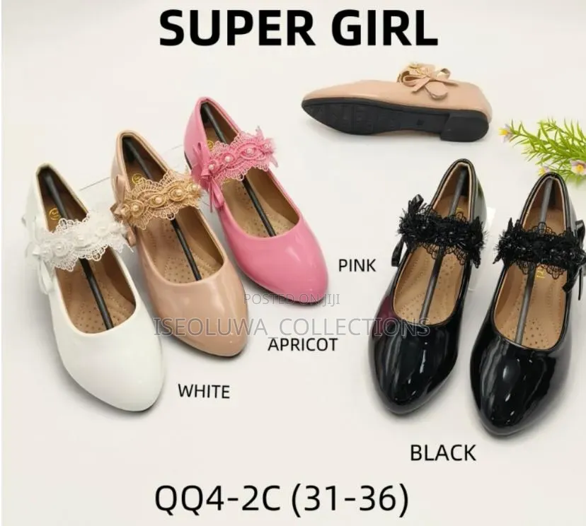 Girls’ Stylish Bow Flat Shoes (Sizes 31–36)