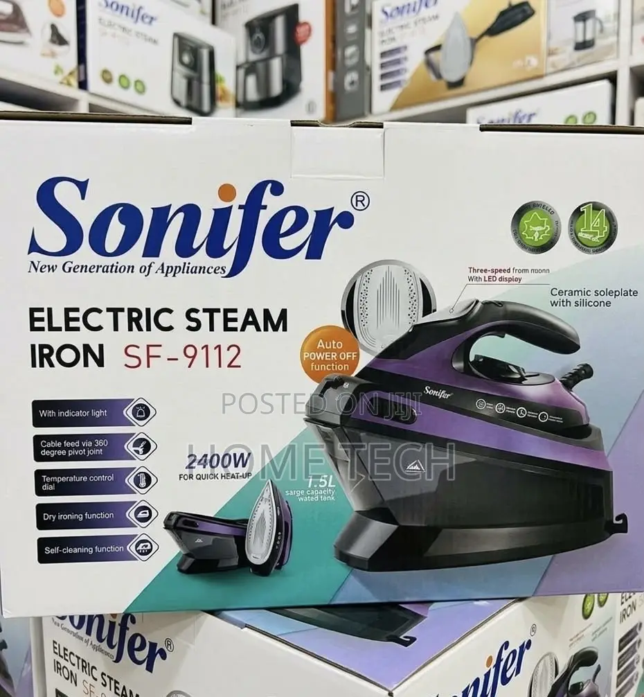 Sonifer 2400W Steam Iron With 1.5L Water Tank (SF-9112)