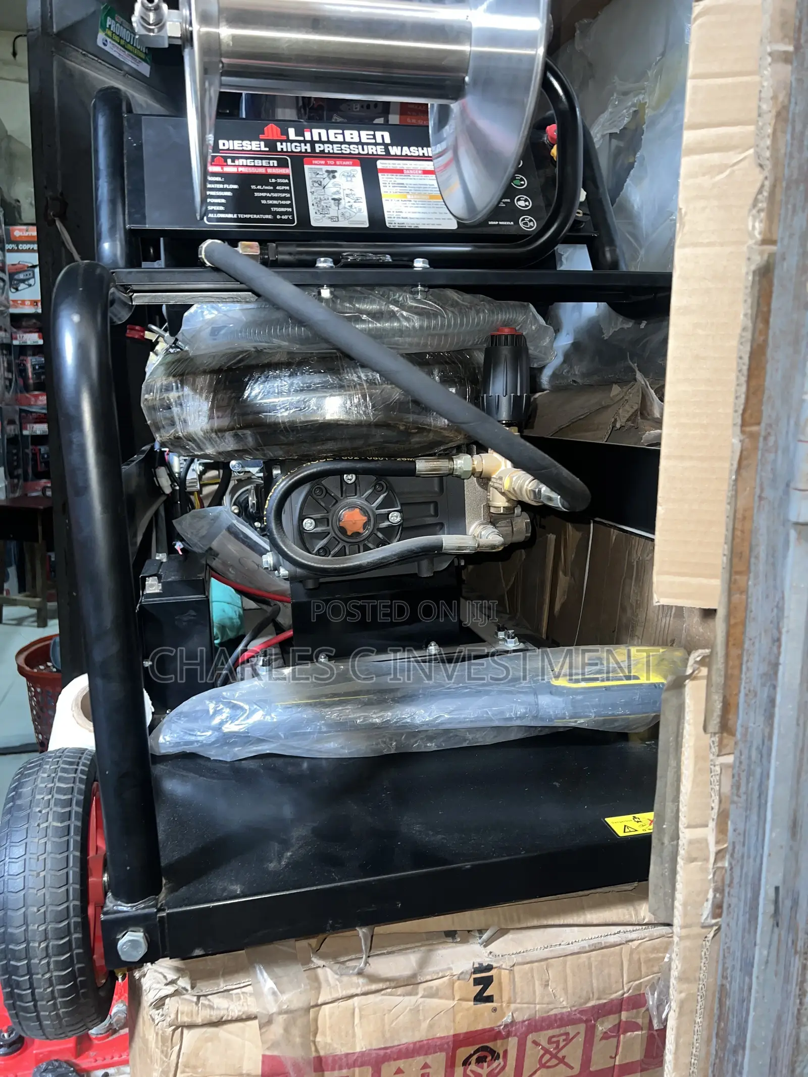 5075 PSI Lingben 14HP Diesel High Pressure Washer
