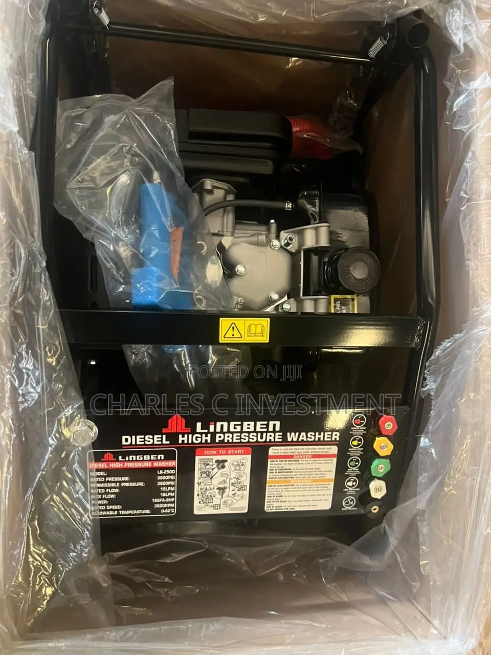 3600 PSI Lingben Diesel High Pressure Washer