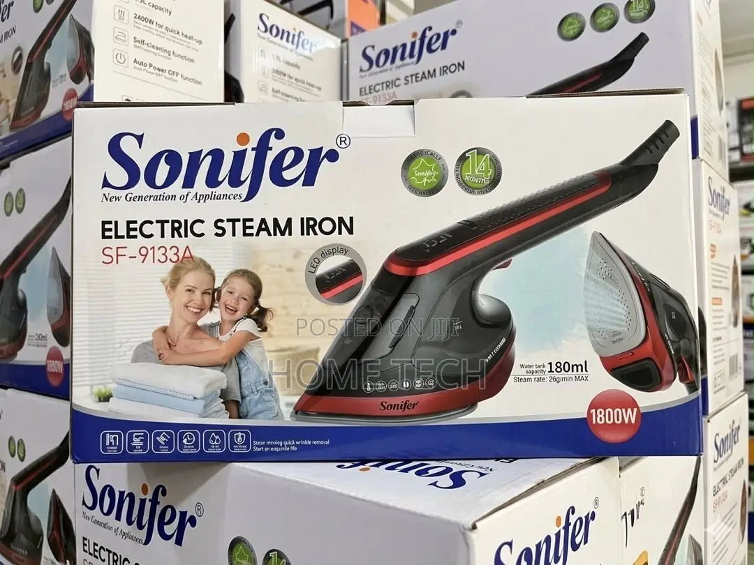 Sonifer 1800W 3-in-1 Steam Iron With a 180ml Water Tank (SF-9133A)