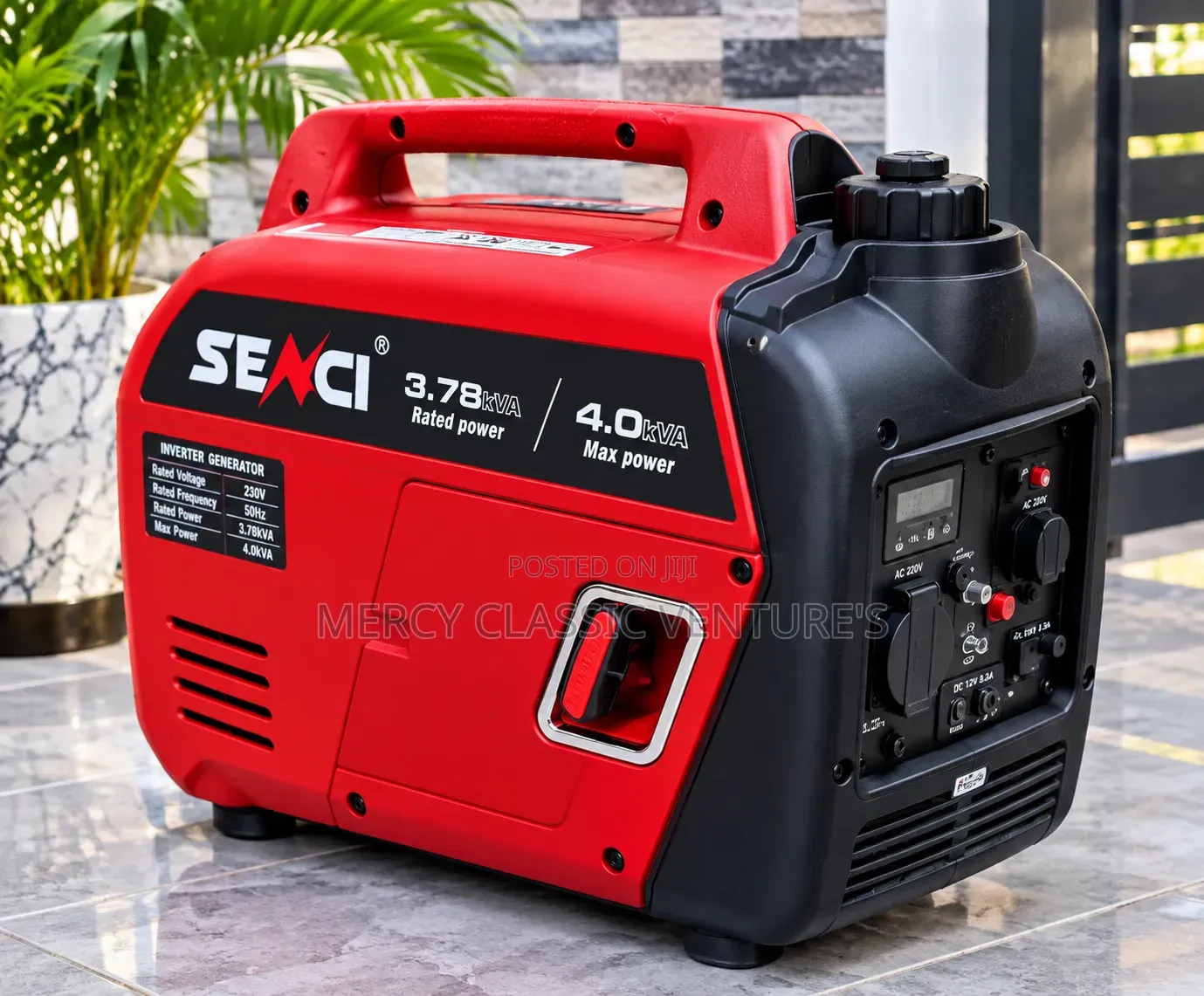 Original SEACI 4.0KVA Inverter Generator – 3.78KVA Rated Power