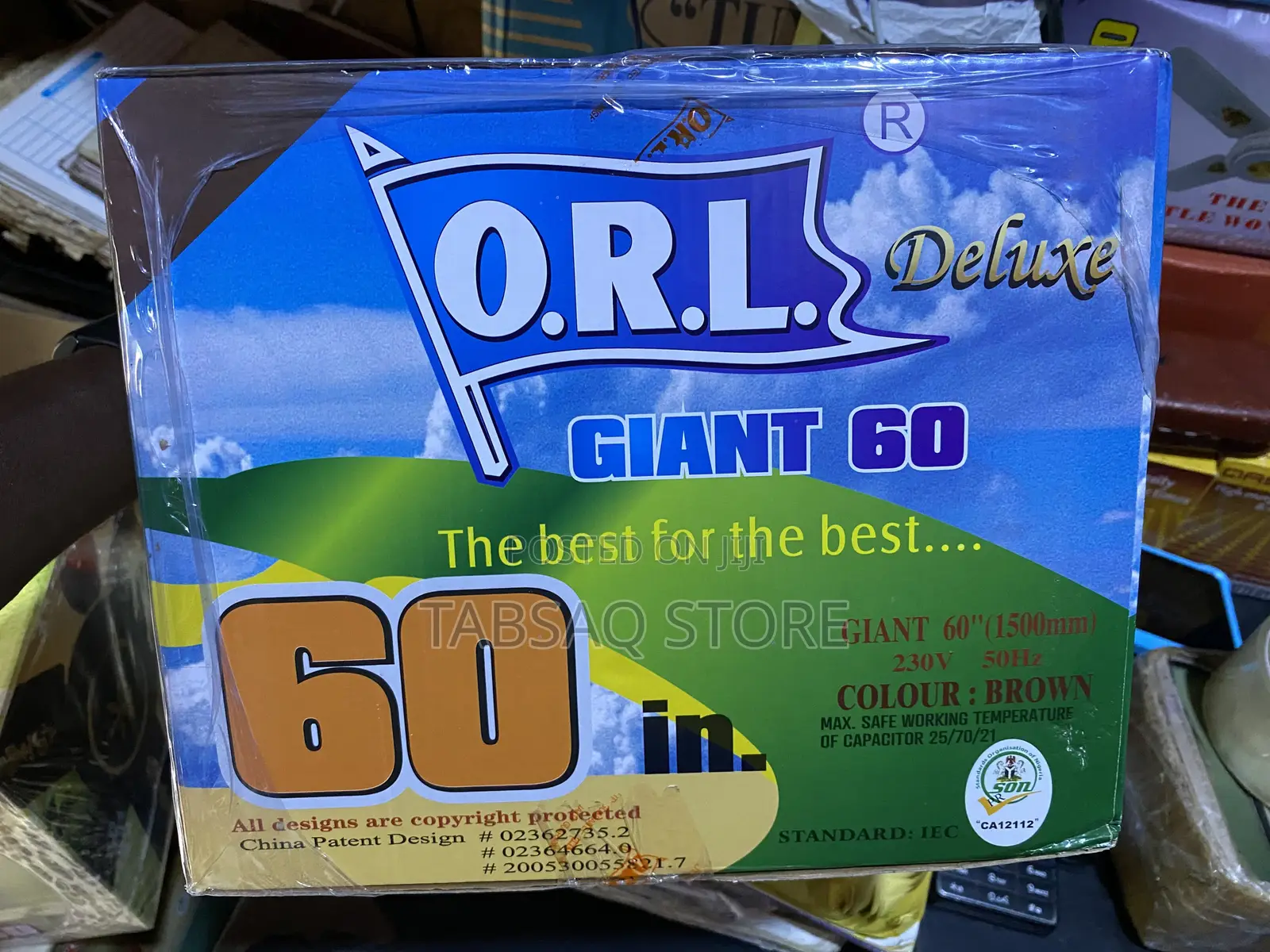ORL 60 Inches Ceiling Fan | Brown| Giant 60