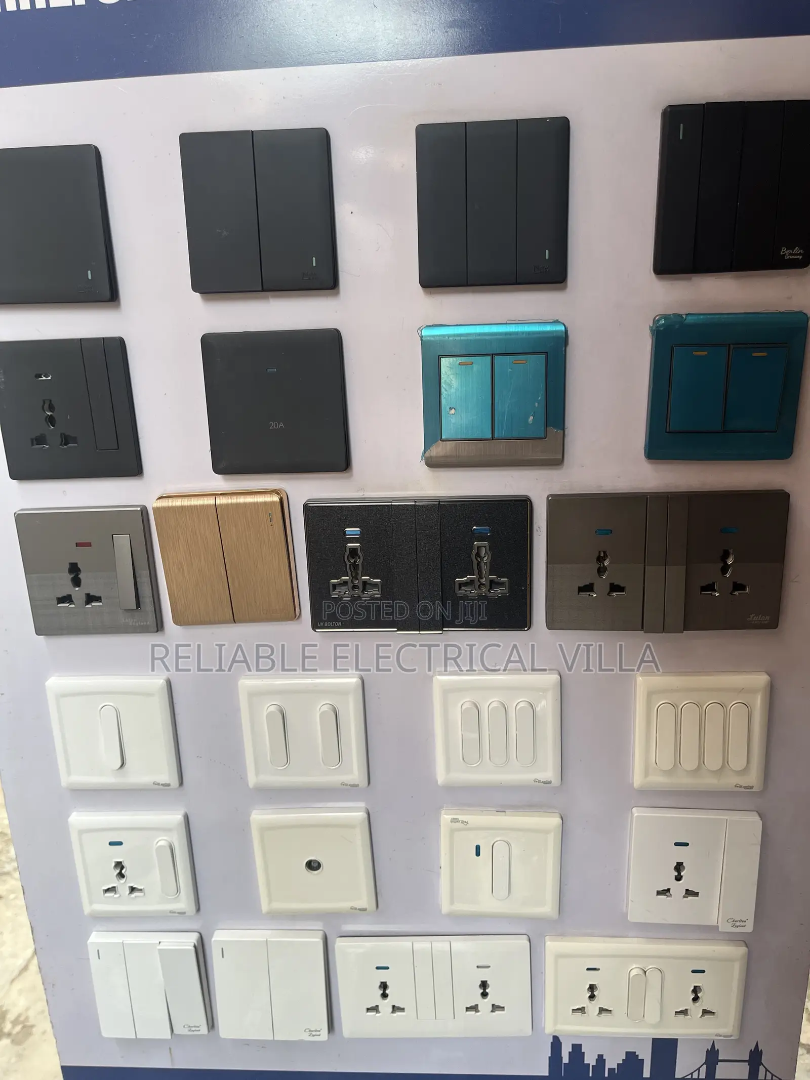 White and Gold Sockets