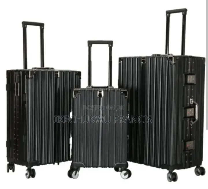 Black Aluminium Luggage Set