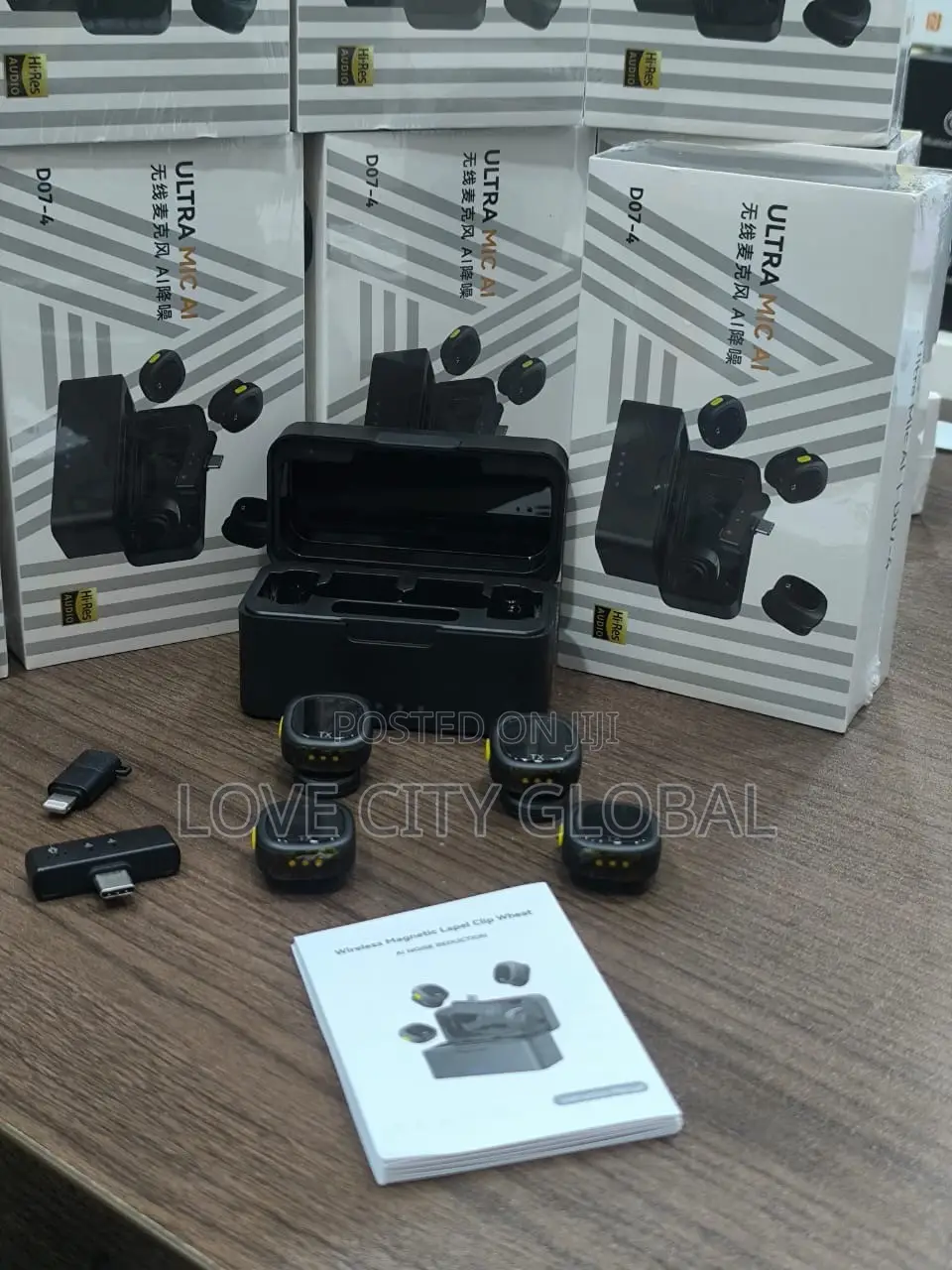 ULTRA MIC AI D07-4 Lavalier AI ANC Microphone for iPhone Android 50m