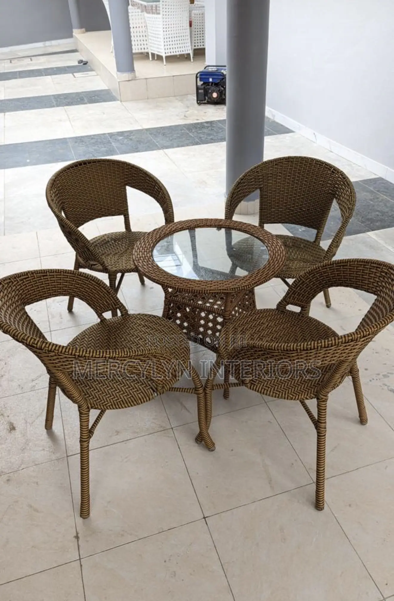 4 Seater Rattan Outdoor Dining