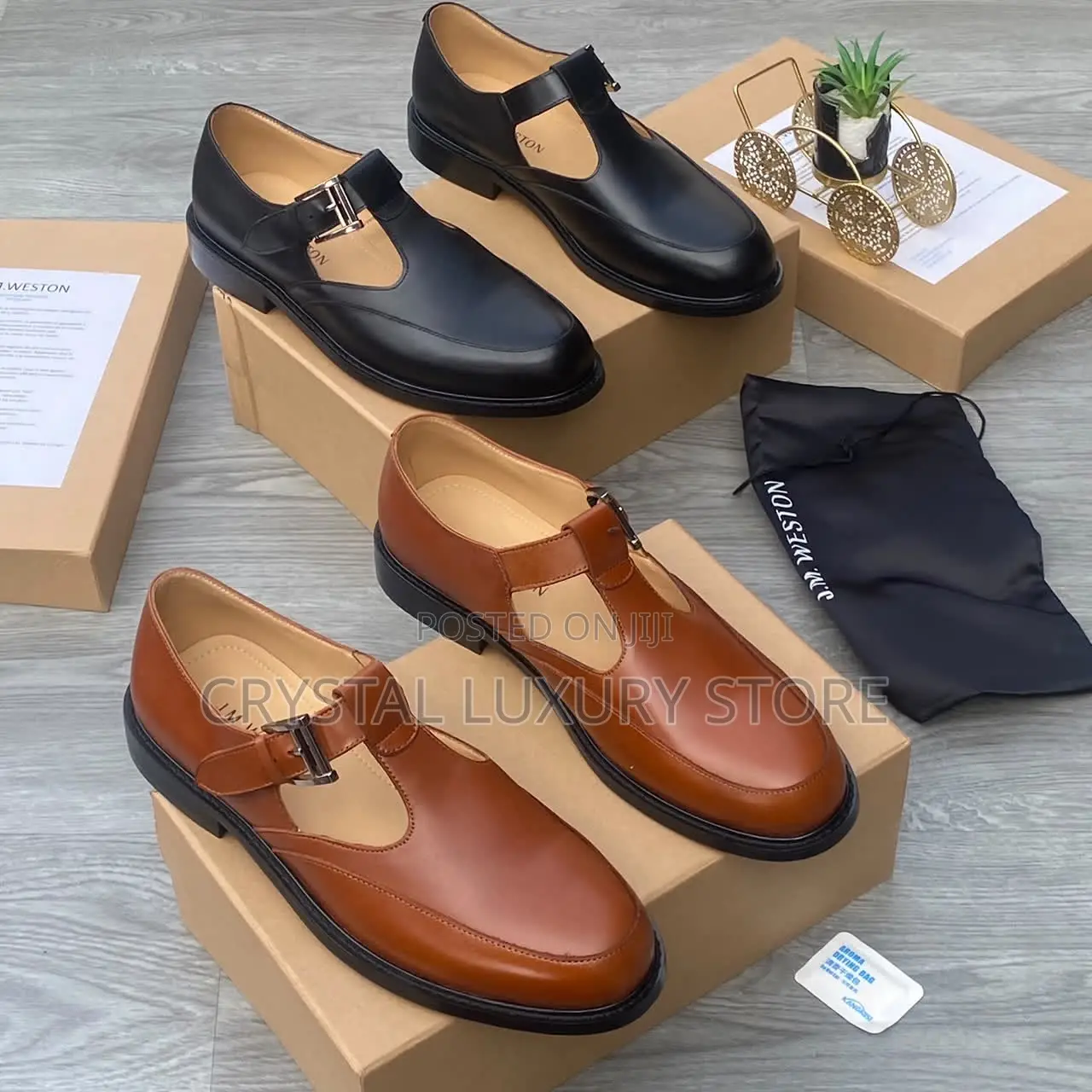 JM WESTON Quality Luxury Men Genuine Leather Sandals
