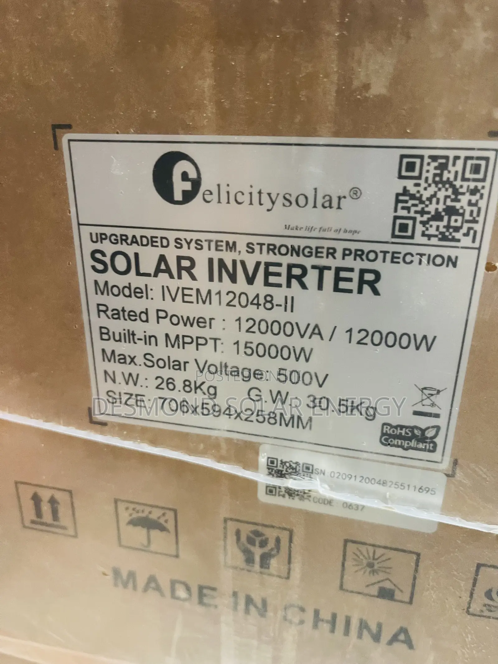 12kva 48v Ivem Felicity Hybrid Inverter Is Now Available With Discount