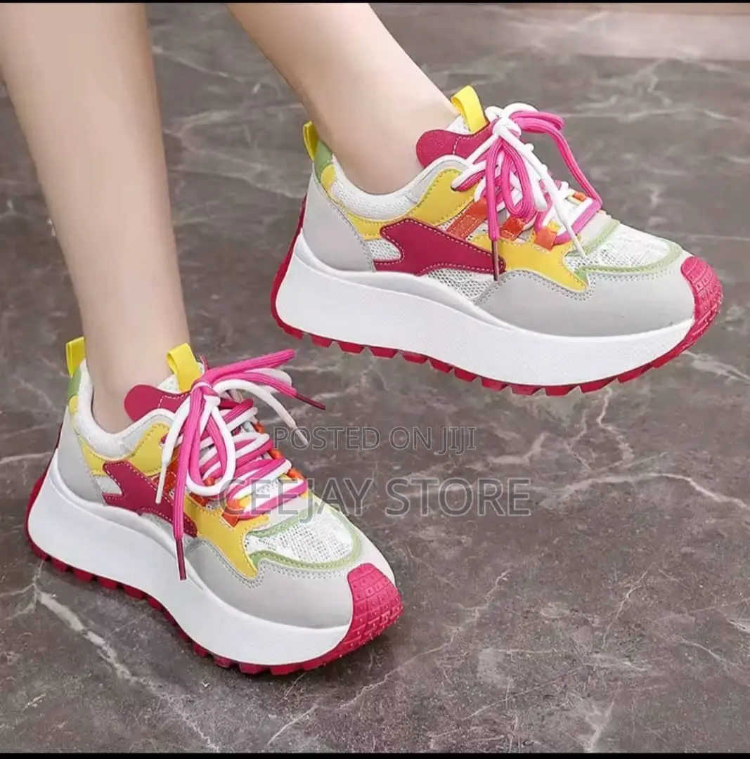 Women's Retro Color-Block Chunky Platform Sneakers