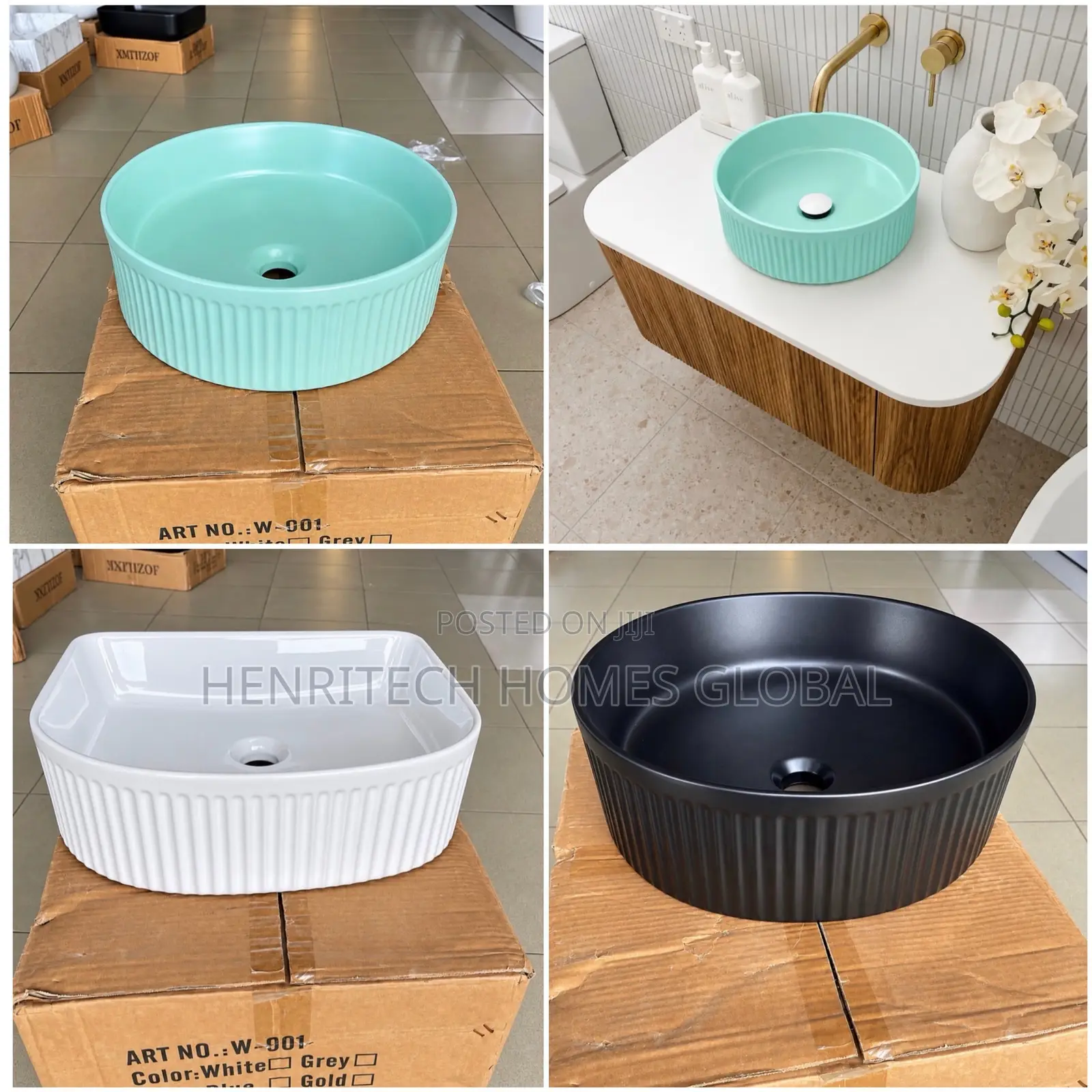 Premium Counter Top Basins in Matt Black,White(Price Differs on Color)