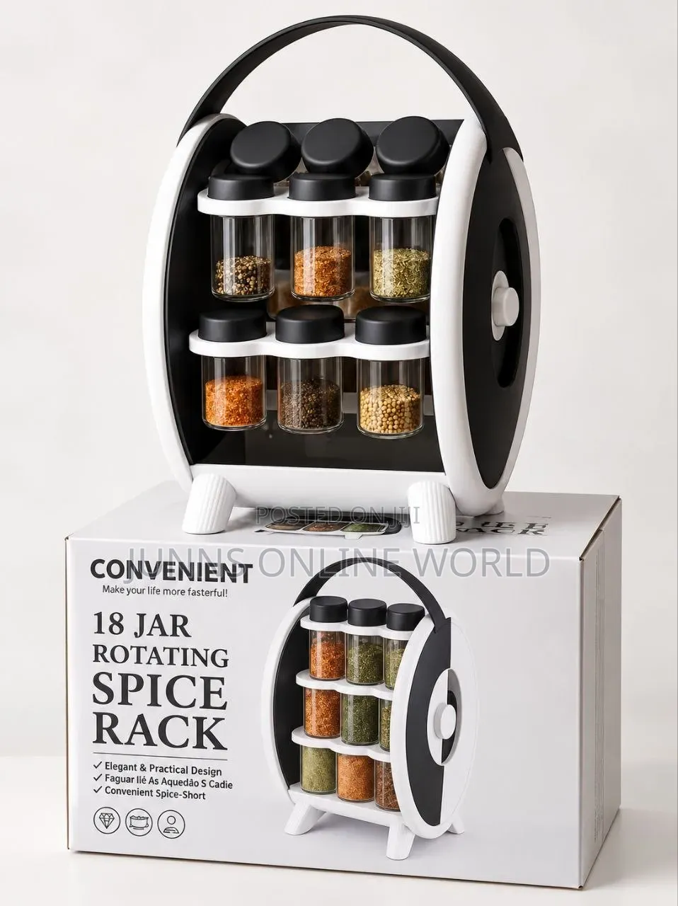 18 Jar Rotating Spice Rack