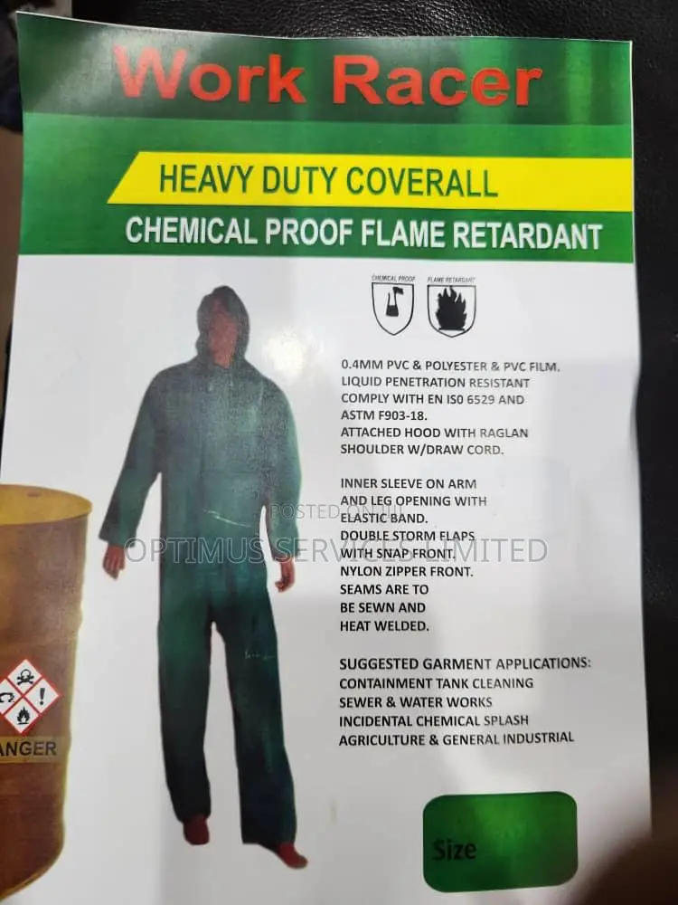 Chemical Resistant Coverall/Flame Retardant( Work Racer )