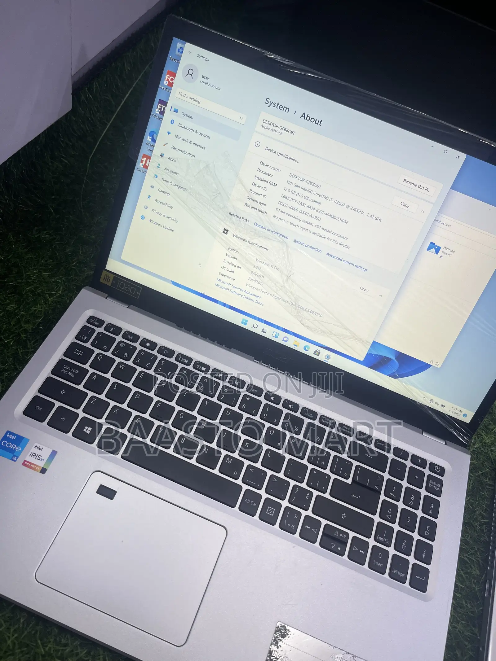 Laptop Acer Aspire A315 52 12GB Intel Core i5 SSD 256GB