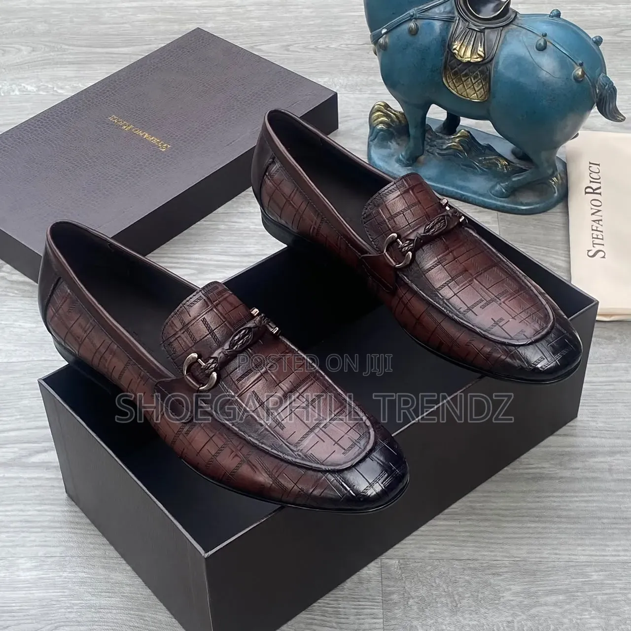 Mens Dressy Stephano Ricci Leather Loafers