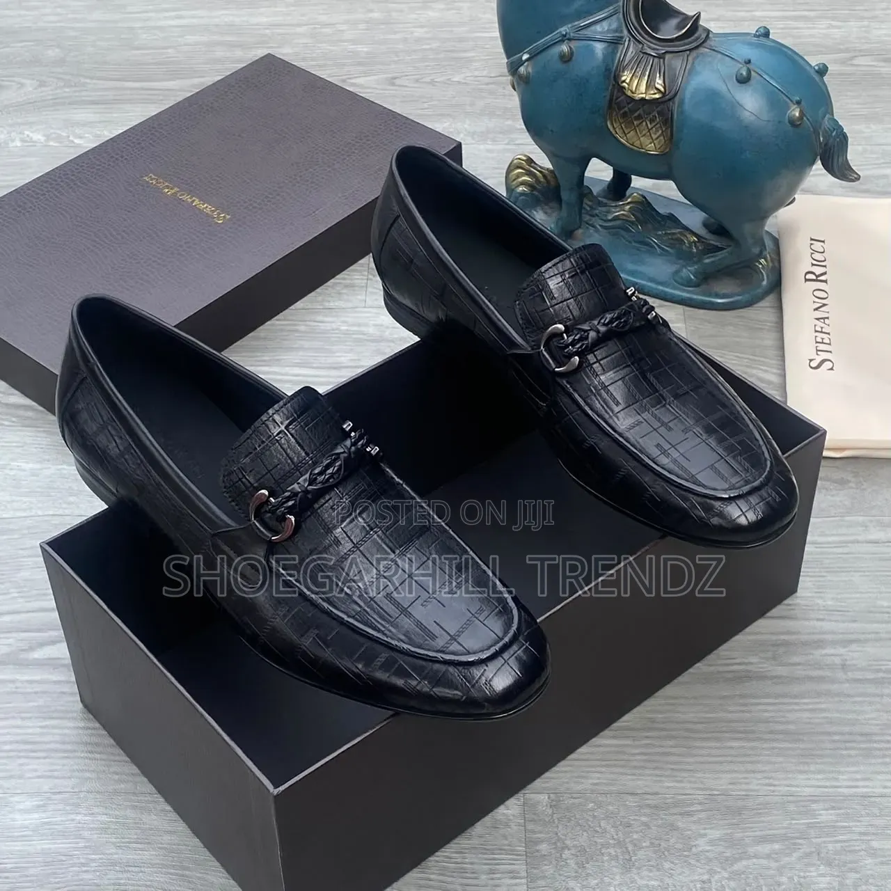 Mens Dressy Stephano Ricci Leather Loafers