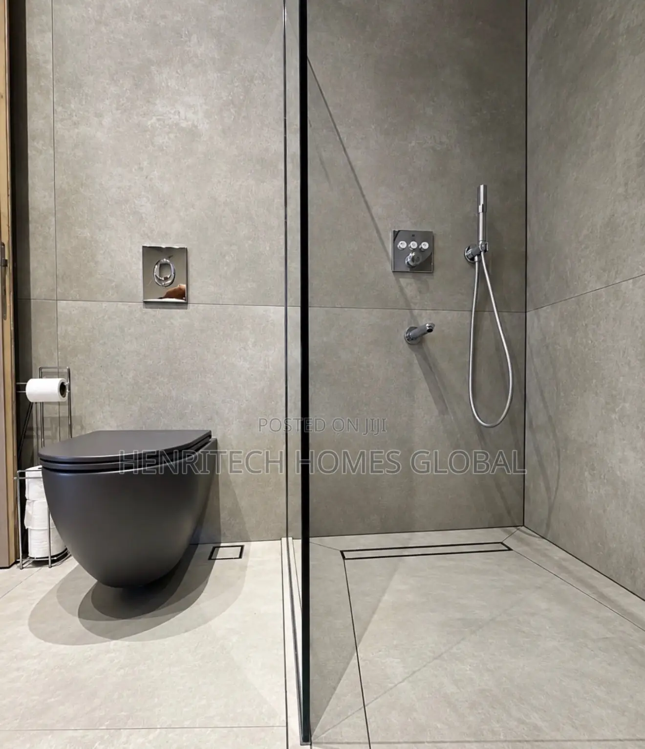 Matt Black Wall Hung Conceal WC (Other Accessories Available) Dm Us