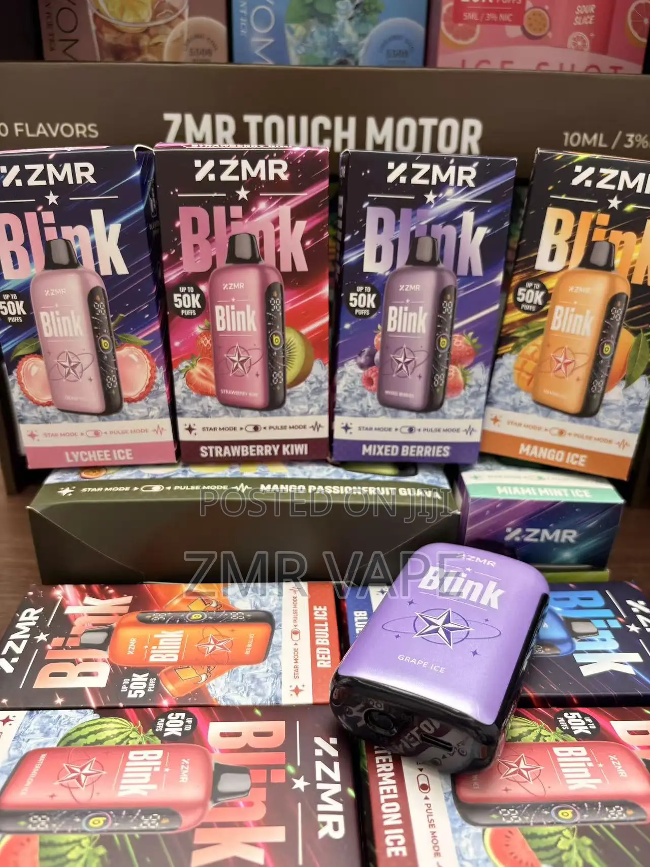 ZMR BLINK Grape Ice 50K Rechargeable Disposable Vape