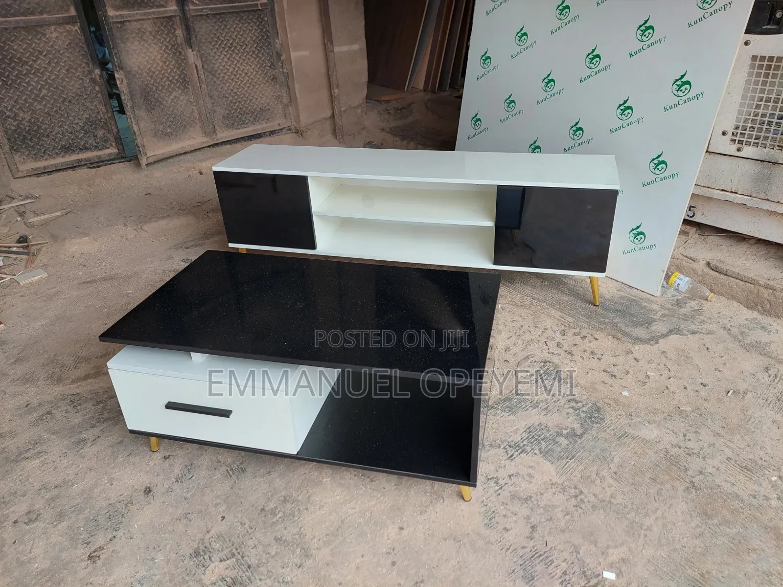 Luxury Modern 5ft TV Stand 3ft Center Table Combo