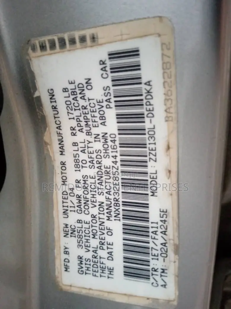 Toyota Corolla 2006 Silver