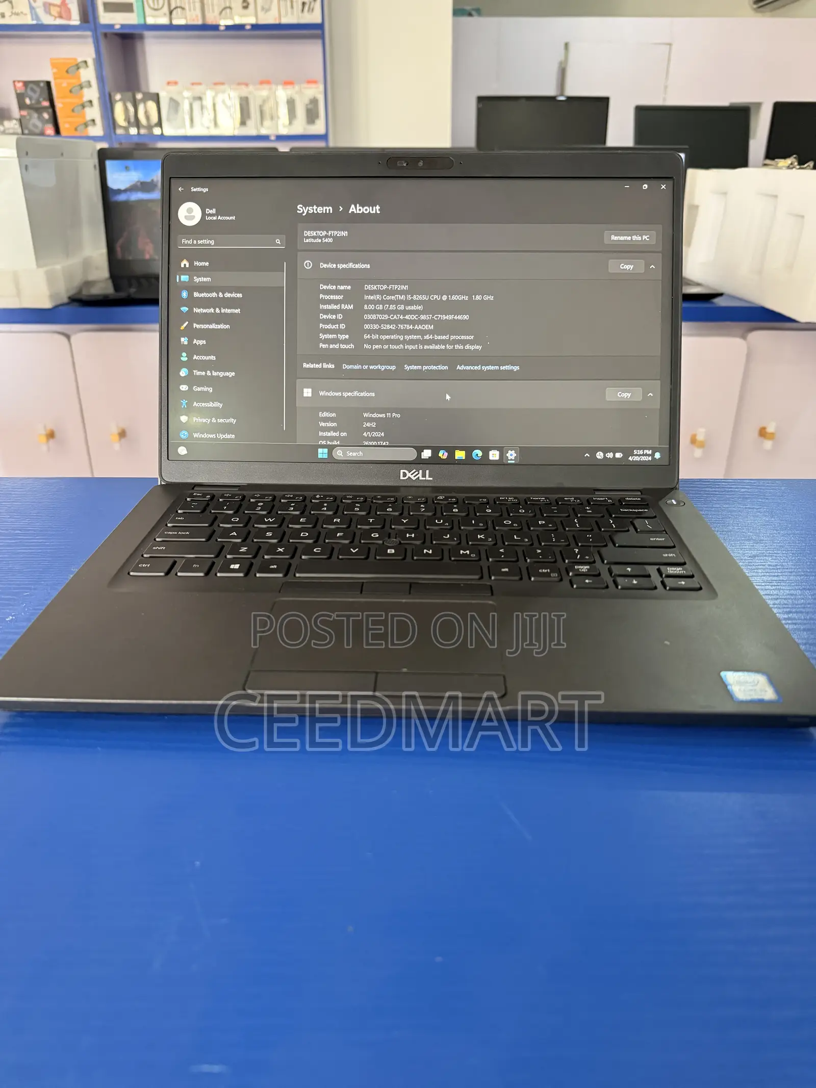 Laptop Dell Latitude 5400 8GB Intel Core i5 SSD 512GB