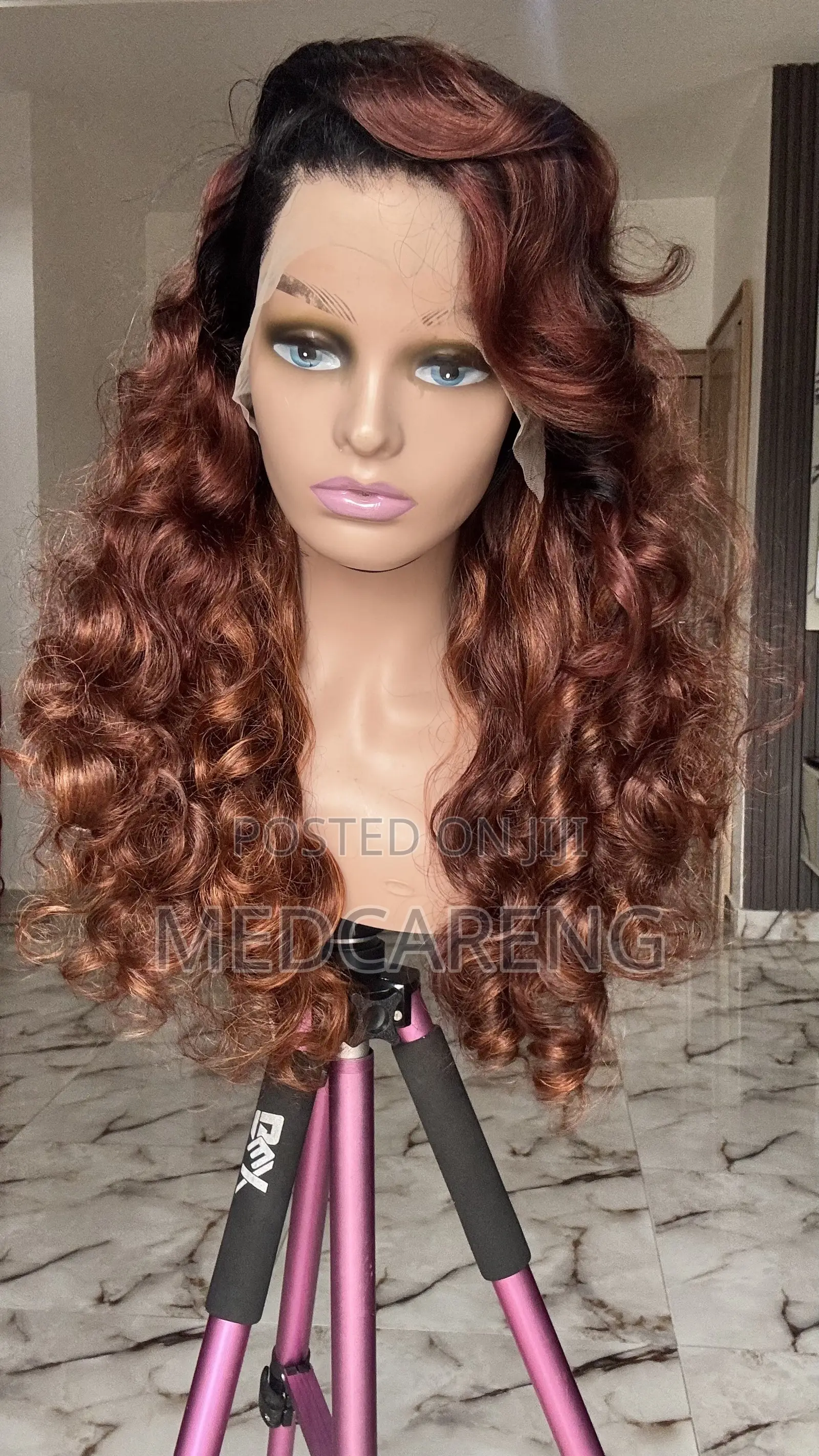Dark Root Cajun Bouncy Frontal Wig