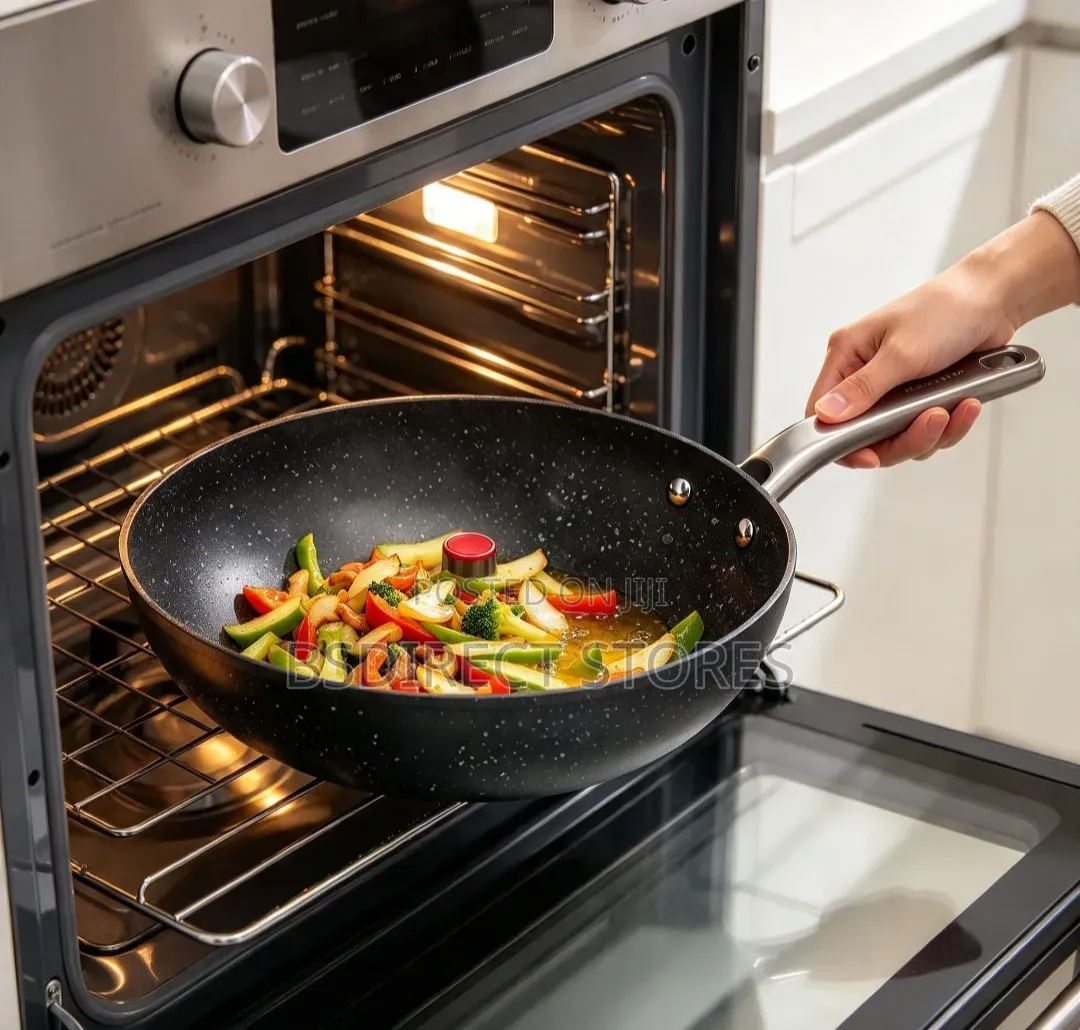 Tefal Titanium Excel Wok Pan, Thermo-Spot Stone Effect, 28cm
