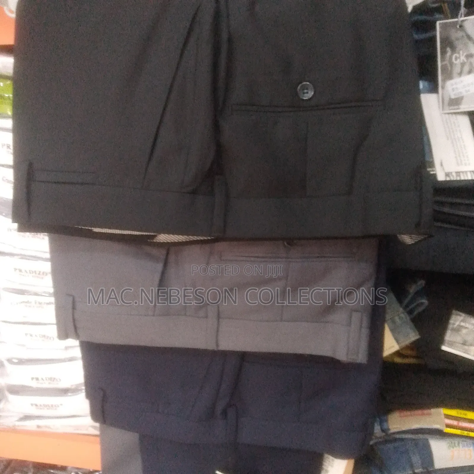 McNebeson Formal Plain Pants Trousers for Men